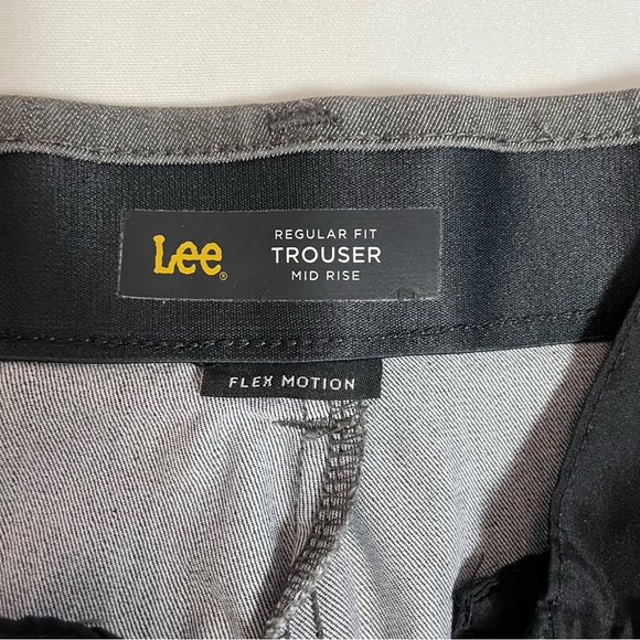 Lee Flex Motion Regular Fit Grey Trouser Pant Jeans Size 14 - Picture 7 of 10